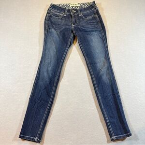 Ariat Real Denim Ella Skinny Jeans Women’s 28R Blue Mid Rise Stretch Cowboy